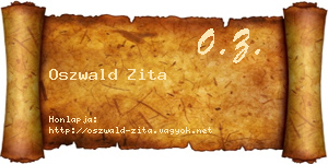 Oszwald Zita névjegykártya
